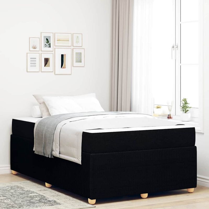 Casa si Gradina - Mobilier - Paturi si accesorii - Paturi - Cadru de pat Altele Negru 120 x 190 cm tesatura - Infinity.ro