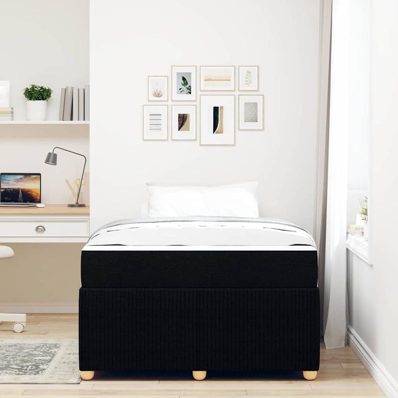 Casa si Gradina - Mobilier - Paturi si accesorii - Paturi - Cadru de pat Altele Negru 120 x 190 cm tesatura - Infinity.ro