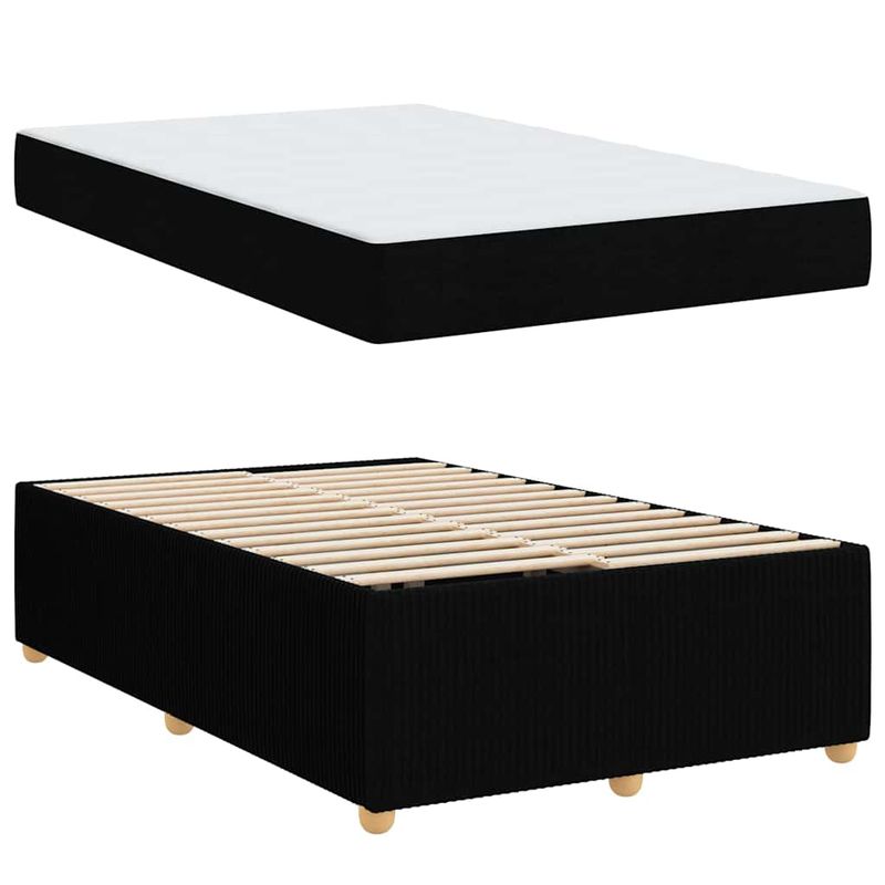 Casa si Gradina - Mobilier - Paturi si accesorii - Paturi - Cadru de pat Altele Negru 120 x 190 cm tesatura - Infinity.ro