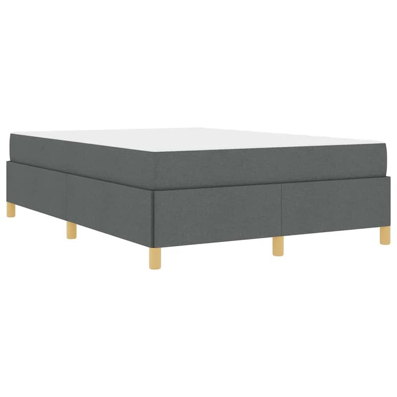 Casa si Gradina - Mobilier - Paturi si accesorii - Paturi - Pat cu arcuri Gri inchis si Alb si Gri inchis 140 x 190 cm - Infinity.ro