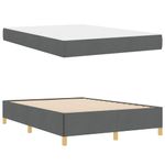 Casa si Gradina - Mobilier - Paturi si accesorii - Paturi - Pat cu arcuri Gri inchis si Alb si Gri inchis 140 x 190 cm - Infinity.ro