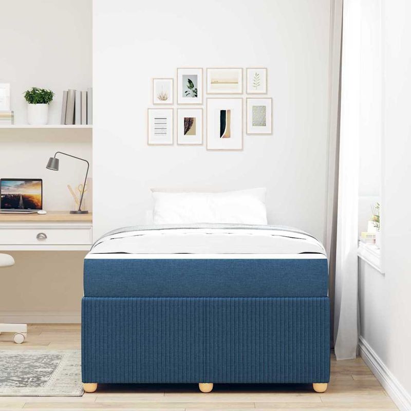Casa si Gradina - Mobilier - Paturi si accesorii - Paturi - Cadru de pat Altele albastru 120 x 190 cm tesatura - Infinity.ro