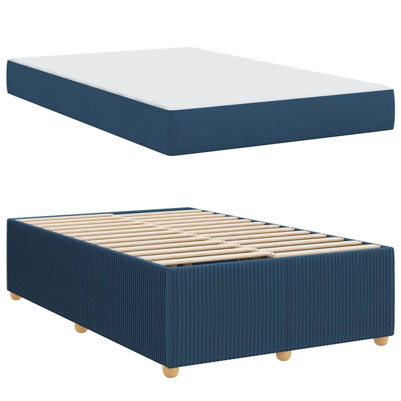 Casa si Gradina - Mobilier - Paturi si accesorii - Paturi - Cadru de pat Altele albastru 120 x 190 cm tesatura - Infinity.ro