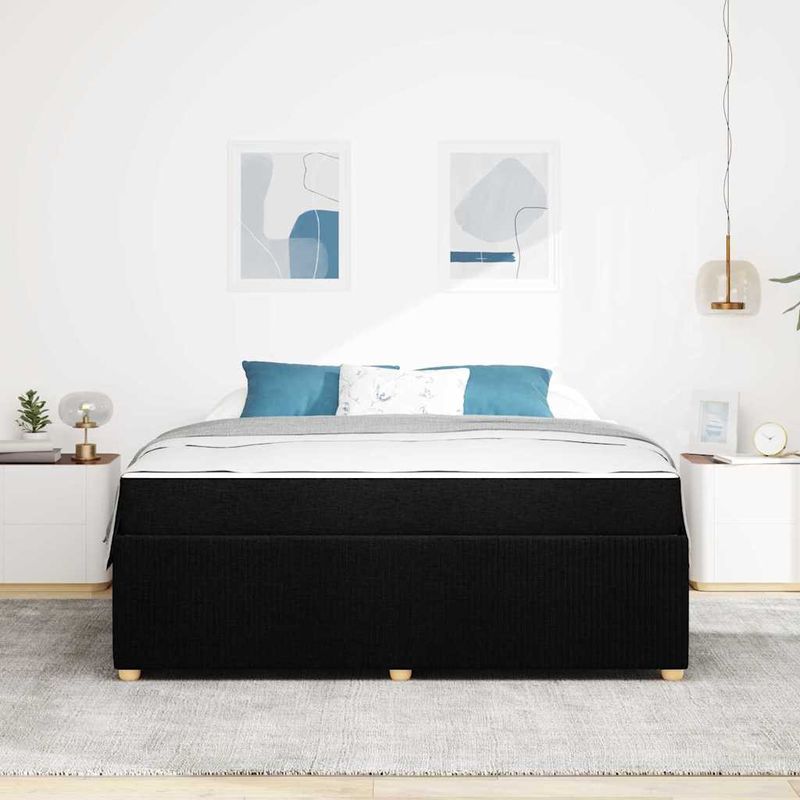 Casa si Gradina - Mobilier - Paturi si accesorii - Paturi - Cadru de pat Altele Negru 180 x 200 cm tesatura - Infinity.ro