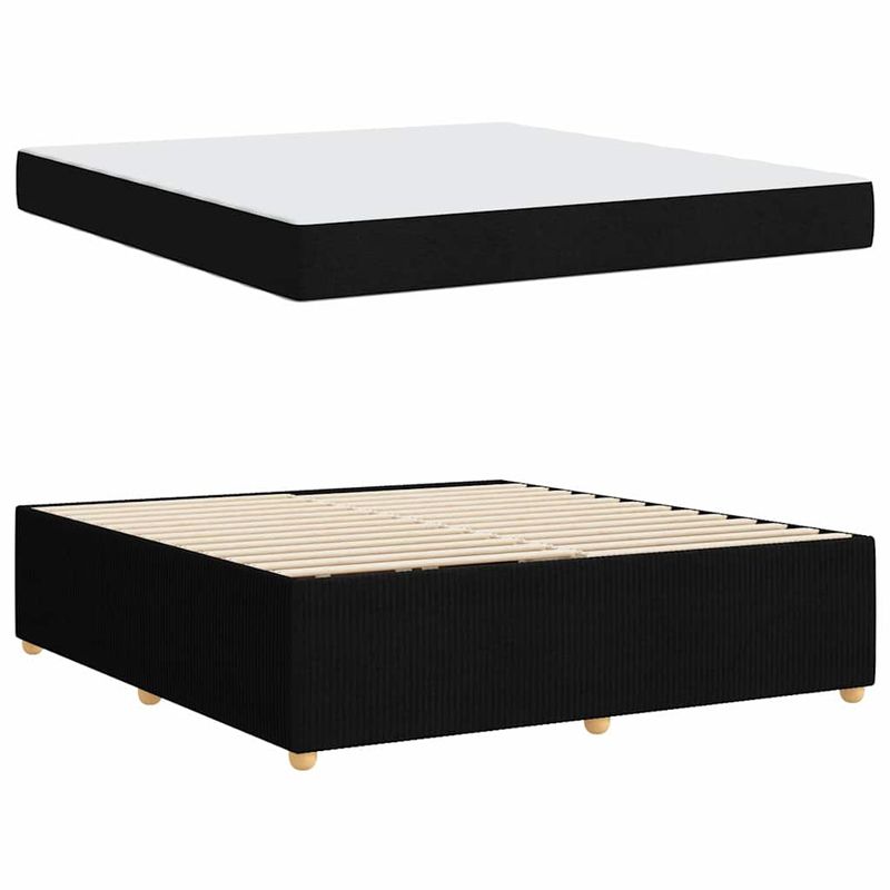 Casa si Gradina - Mobilier - Paturi si accesorii - Paturi - Cadru de pat Altele Negru 180 x 200 cm tesatura - Infinity.ro