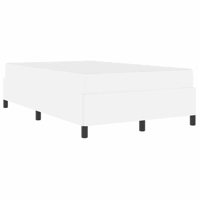 Casa si Gradina - Mobilier - Paturi si accesorii - Paturi - Cadru de pat cu saltea Alb 120 x 200 cm Piele artificiala - Infinity.ro