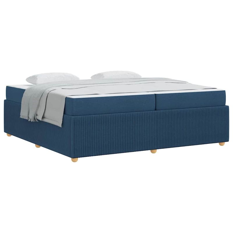 Casa si Gradina - Mobilier - Paturi si accesorii - Paturi - Cadru de pat Altele albastru 200 x 200 cm tesatura - Infinity.ro