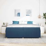 Casa si Gradina - Mobilier - Paturi si accesorii - Paturi - Cadru de pat Altele albastru 200 x 200 cm tesatura - Infinity.ro