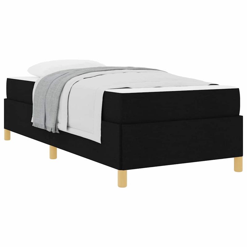 Casa si Gradina - Mobilier - Paturi si accesorii - Paturi - Pat cu arcuri Negru si Alb si Negru 100 x 200 cm tesatura - Infinity.ro