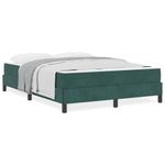 Casa si Gradina - Mobilier - Paturi si accesorii - Paturi - Pat boxspring cu saltea Verde inchis 140 x 190 cm Catifea - Infinity.ro