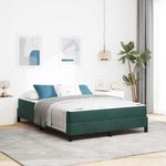 Casa si Gradina - Mobilier - Paturi si accesorii - Paturi - Pat boxspring cu saltea Verde inchis 140 x 190 cm Catifea - Infinity.ro