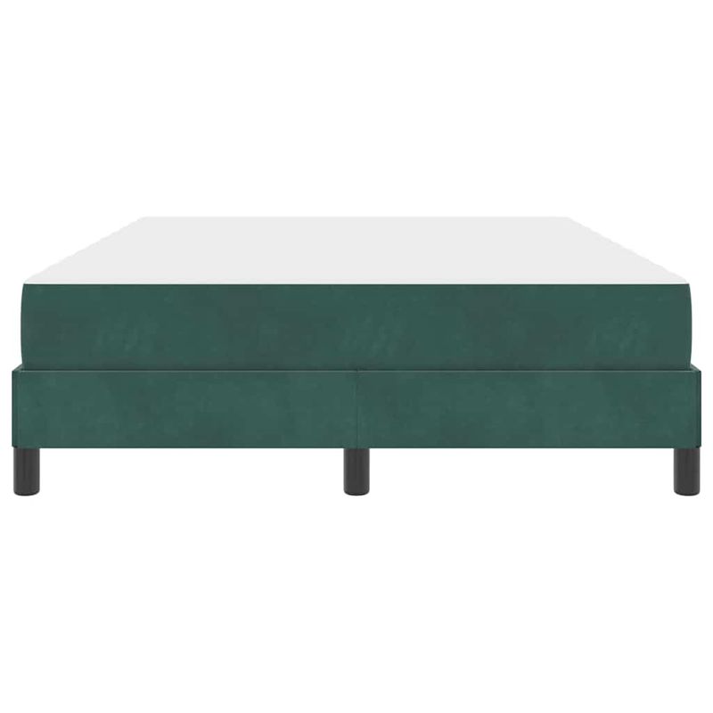 Casa si Gradina - Mobilier - Paturi si accesorii - Paturi - Pat boxspring cu saltea Verde inchis 140 x 190 cm Catifea - Infinity.ro