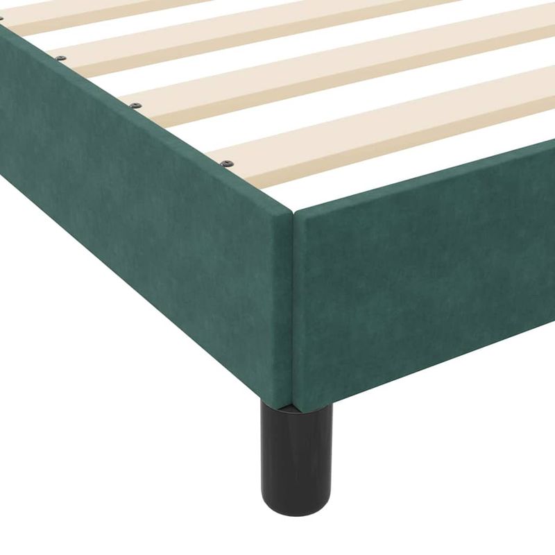 Casa si Gradina - Mobilier - Paturi si accesorii - Paturi - Pat boxspring cu saltea Verde inchis 140 x 190 cm Catifea - Infinity.ro