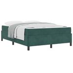 Casa si Gradina - Mobilier - Paturi si accesorii - Paturi - Cadru de pat Altele Verde inchis si alb 140 x 200 cm Catifea - Infinity.ro