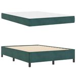 Casa si Gradina - Mobilier - Paturi si accesorii - Paturi - Cadru de pat Altele Verde inchis si alb 140 x 200 cm Catifea - Infinity.ro
