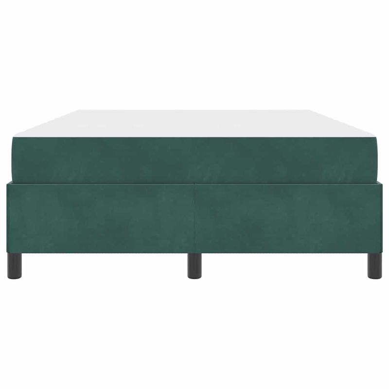 Casa si Gradina - Mobilier - Paturi si accesorii - Paturi - Cadru de pat Altele Verde inchis si alb 140 x 200 cm Catifea - Infinity.ro