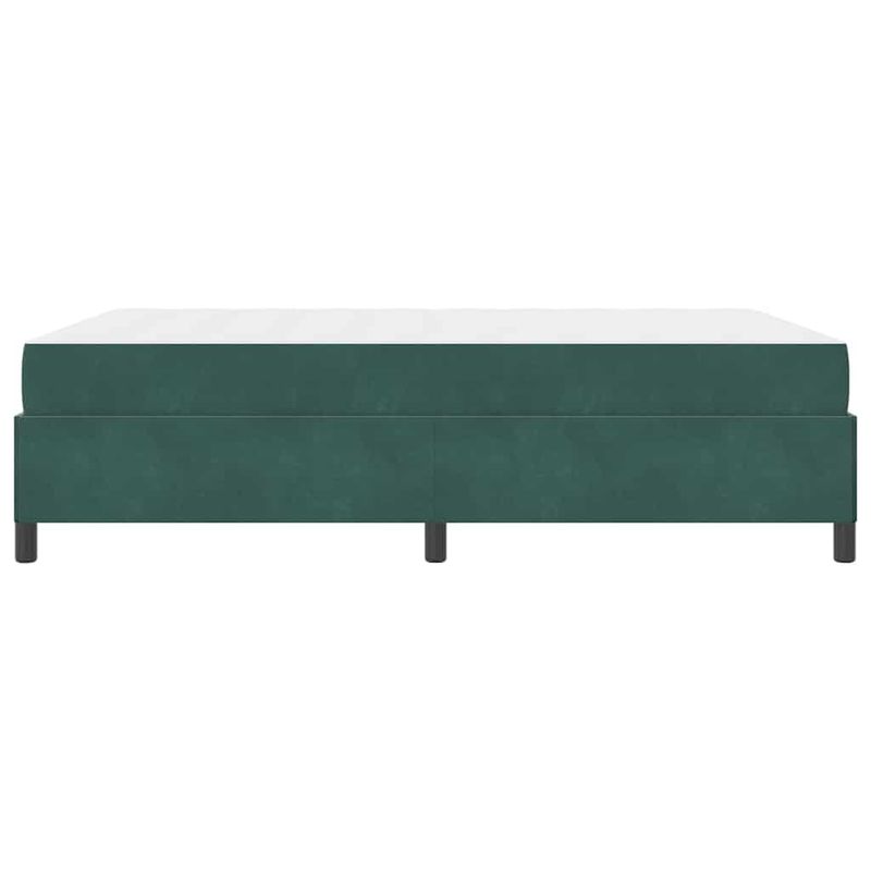 Casa si Gradina - Mobilier - Paturi si accesorii - Paturi - Cadru de pat Altele Verde inchis si alb 140 x 200 cm Catifea - Infinity.ro