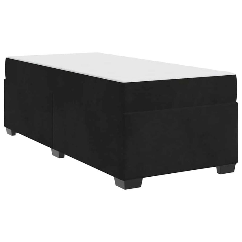 Casa si Gradina - Mobilier - Paturi si accesorii - Paturi - Cadru de pat cu saltea Altele Negru 100 x 200 cm Catifea - Infinity.ro