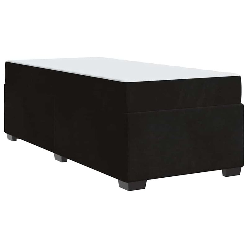 Casa si Gradina - Mobilier - Paturi si accesorii - Paturi - Cadru de pat cu saltea Altele Negru 100 x 200 cm Catifea - Infinity.ro