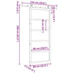 Casa si Gradina - Constructii - Usi interior, exterior si garaj - Usi interior - Usa glisanta Maro 80 x 208 cm Lemn masiv de pin - Infinity.ro