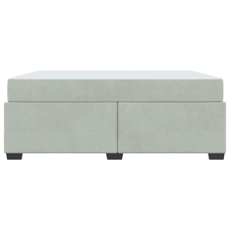 Casa si Gradina - Mobilier - Paturi si accesorii - Paturi - Cadru de pat cu saltea Altele Gri deschis 180 x 200 cm Catifea - Infinity.ro