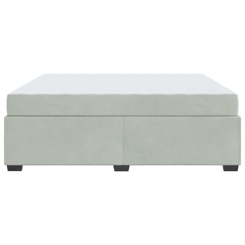 Casa si Gradina - Mobilier - Paturi si accesorii - Paturi - Cadru de pat cu saltea Altele Gri deschis 180 x 200 cm Catifea - Infinity.ro