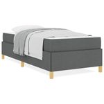 Casa si Gradina - Mobilier - Paturi si accesorii - Paturi - Pat cu arcuri Altele Gri inchis 100 x 200 cm tesatura - Infinity.ro