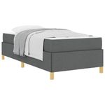 Casa si Gradina - Mobilier - Paturi si accesorii - Paturi - Pat cu arcuri Altele Gri inchis 100 x 200 cm tesatura - Infinity.ro