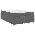 Casa si Gradina - Mobilier - Paturi si accesorii - Paturi - Cadru de pat cu saltea Altele Gri inchis 160 x 200 cm tesatura - Infinity.ro