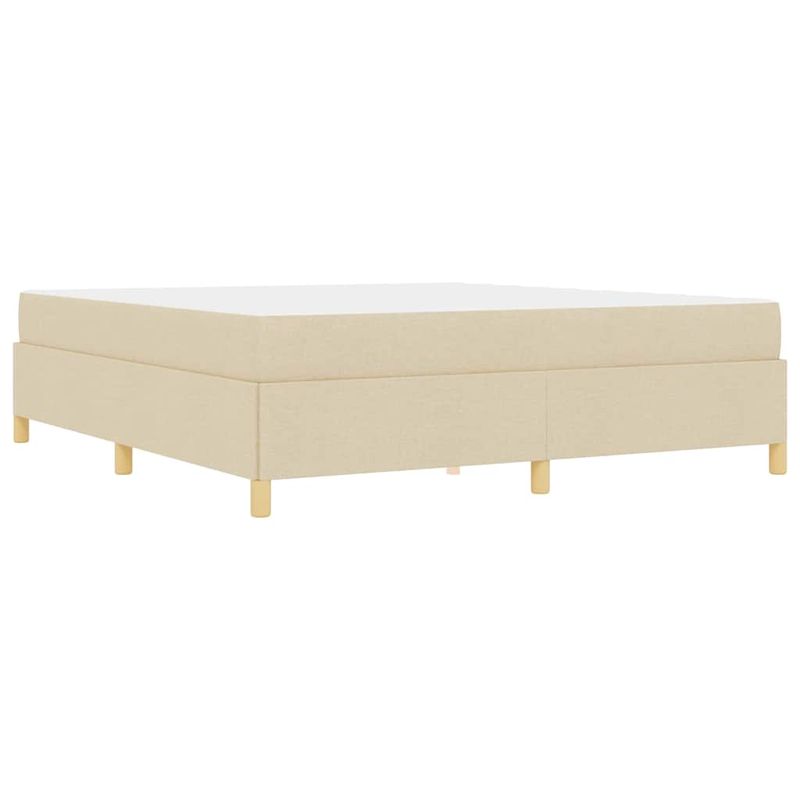 Casa si Gradina - Mobilier - Paturi si accesorii - Paturi - Pat cu arcuri Altele Negru si Maro si Alb 180 x 200 cm tesatura - Infinity.ro