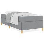 Casa si Gradina - Mobilier - Paturi si accesorii - Paturi - Pat cu arcuri Altele Negru si Maro si Alb 80 x 200 cm tesatura - Infinity.ro