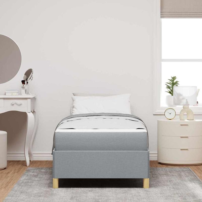 Casa si Gradina - Mobilier - Paturi si accesorii - Paturi - Pat cu arcuri Altele Negru si Maro si Alb 80 x 200 cm tesatura - Infinity.ro