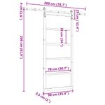 Casa si Gradina - Constructii - Usi interior, exterior si garaj - Usi interior - Usa glisanta Maro 90 x 208 cm Lemn masiv de pin - Infinity.ro