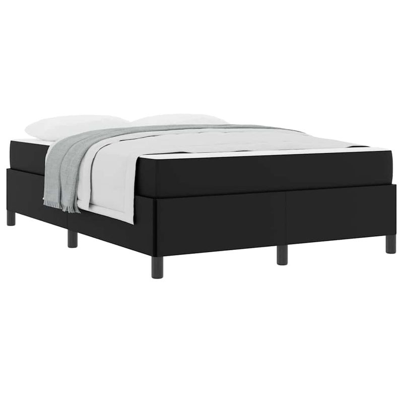 Casa si Gradina - Mobilier - Paturi si accesorii - Paturi - Cadru de pat cu saltea Negru 140 x 200 cm Piele artificiala - Infinity.ro