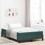 Casa si Gradina - Mobilier - Paturi si accesorii - Paturi - Pat boxspring cu saltea Verde inchis 120 x 190 cm Catifea - Infinity.ro