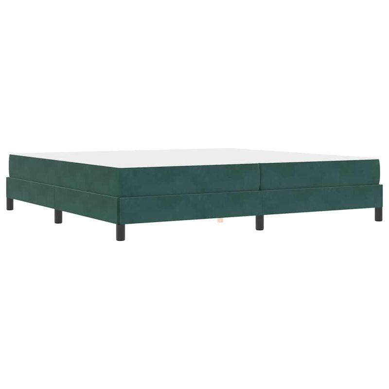 Casa si Gradina - Mobilier - Paturi si accesorii - Paturi - Pat boxspring cu saltea Verde inchis 200 x 200 cm Catifea - Infinity.ro