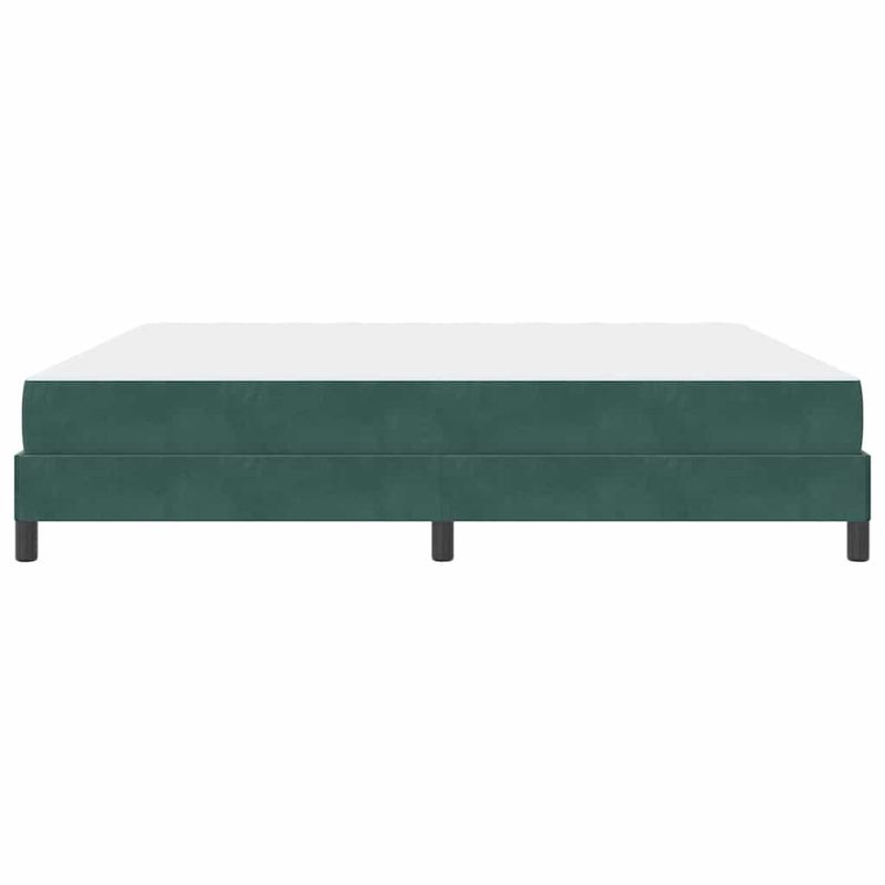Casa si Gradina - Mobilier - Paturi si accesorii - Paturi - Pat boxspring cu saltea Verde inchis 200 x 200 cm Catifea - Infinity.ro