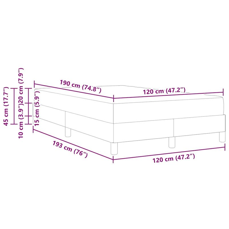 Casa si Gradina - Mobilier - Paturi si accesorii - Paturi - Pat boxspring cu saltea Verde inchis 120 x 190 cm Catifea - Infinity.ro