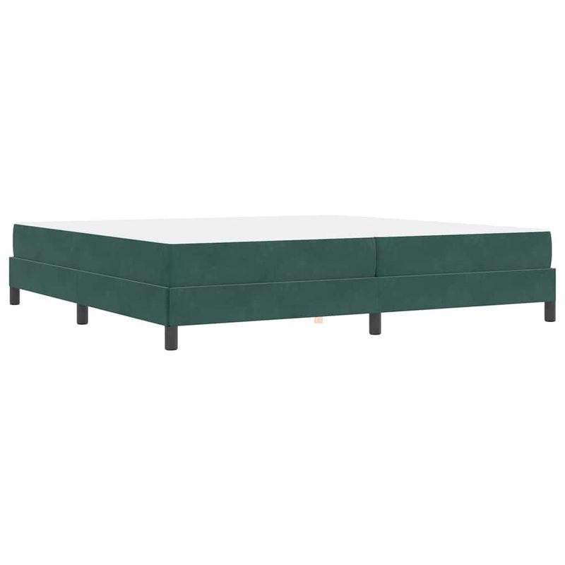 Casa si Gradina - Mobilier - Paturi si accesorii - Paturi - Pat boxspring cu saltea Verde inchis 200 x 200 cm Catifea - Infinity.ro