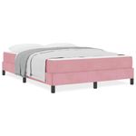 Casa si Gradina - Mobilier - Paturi si accesorii - Paturi - Pat boxspring cu saltea Roz 140 x 210 cm Catifea - Infinity.ro