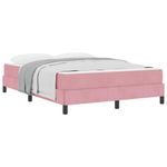 Casa si Gradina - Mobilier - Paturi si accesorii - Paturi - Pat boxspring cu saltea Roz 140 x 210 cm Catifea - Infinity.ro