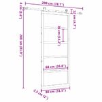 Casa si Gradina - Constructii - Usi interior, exterior si garaj - Usi interior - Usa glisanta Maro 80 x 208 cm Lemn masiv de pin - Infinity.ro