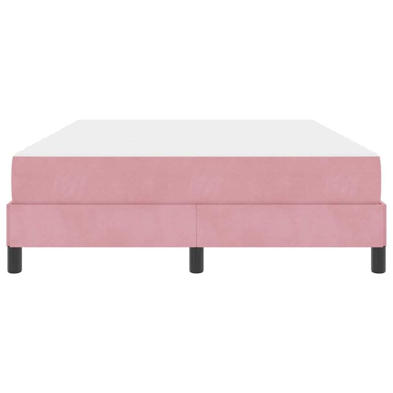 Casa si Gradina - Mobilier - Paturi si accesorii - Paturi - Pat boxspring cu saltea Roz 140 x 210 cm Catifea - Infinity.ro
