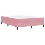 Casa si Gradina - Mobilier - Paturi si accesorii - Paturi - Pat boxspring cu saltea Roz 140 x 210 cm Catifea - Infinity.ro