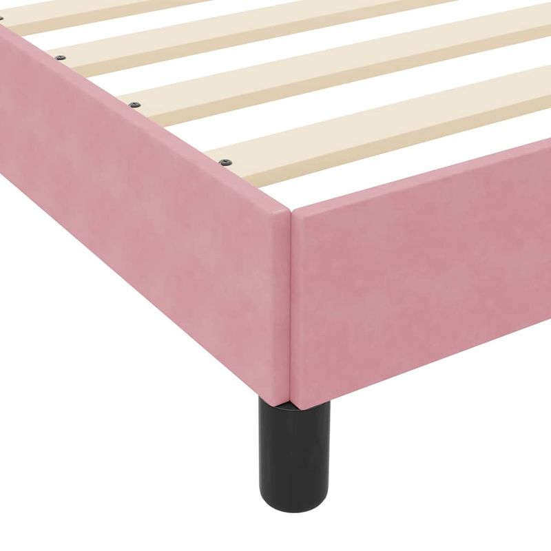 Casa si Gradina - Mobilier - Paturi si accesorii - Paturi - Pat boxspring cu saltea Roz 140 x 210 cm Catifea - Infinity.ro