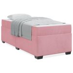 Casa si Gradina - Mobilier - Paturi si accesorii - Paturi - Cadru de pat cu saltea Altele Roz 90 x 190 cm Catifea - Infinity.ro