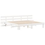 Casa si Gradina - Mobilier - Paturi si accesorii - Paturi - Cadru de pat cu sertar Alb 200 x 200 cm lemn - Infinity.ro