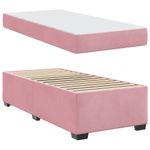 Casa si Gradina - Mobilier - Paturi si accesorii - Paturi - Cadru de pat cu saltea Altele Roz 90 x 190 cm Catifea - Infinity.ro