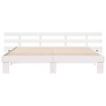 Casa si Gradina - Mobilier - Paturi si accesorii - Paturi - Cadru de pat cu sertar Alb 200 x 200 cm lemn - Infinity.ro