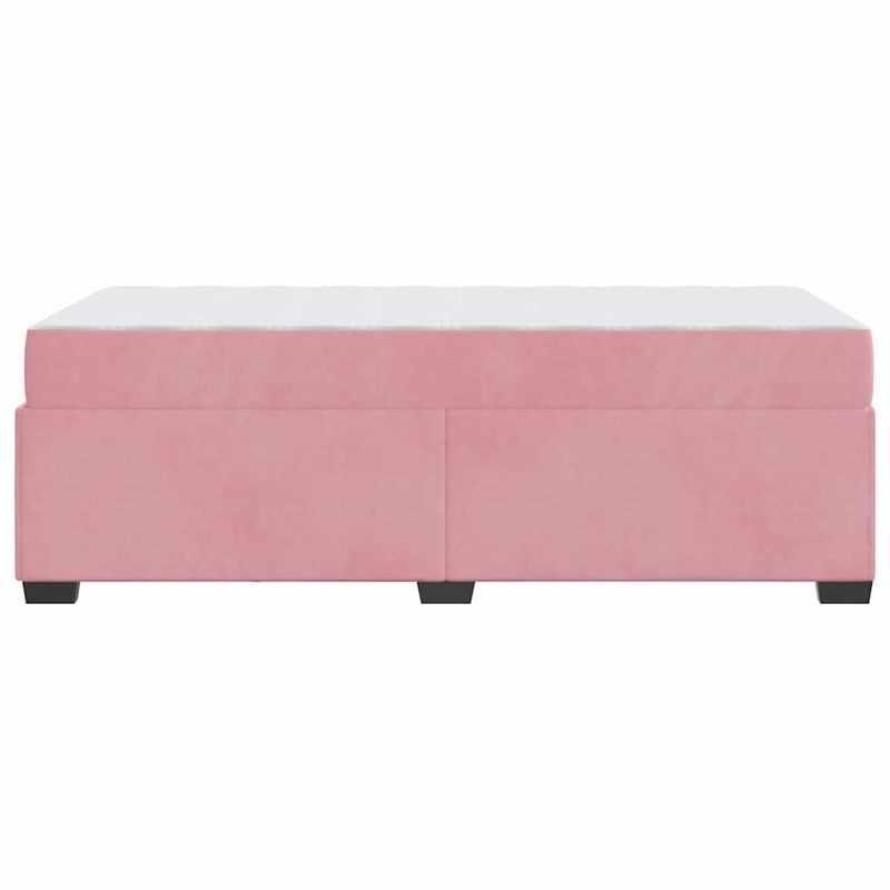 Casa si Gradina - Mobilier - Paturi si accesorii - Paturi - Cadru de pat cu saltea Altele Roz 90 x 190 cm Catifea - Infinity.ro